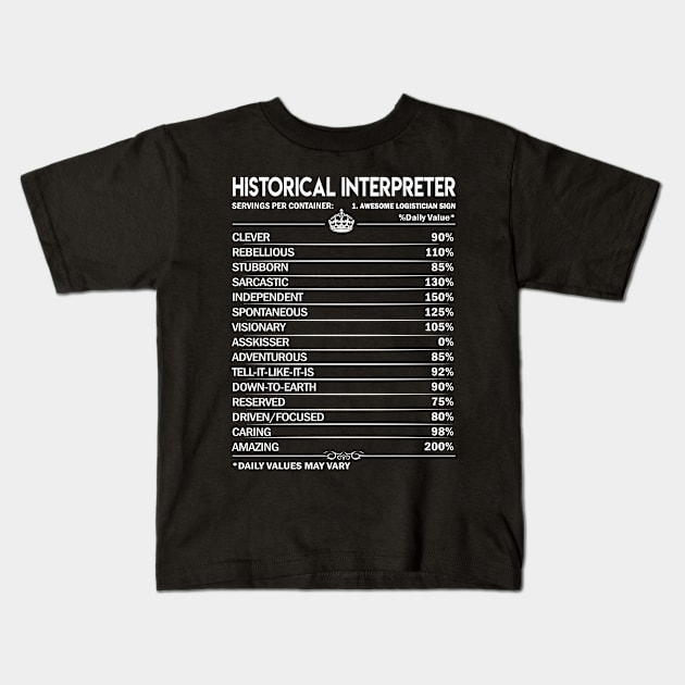 Historical Interpreter T Shirt - Historical Interpreter Factors Daily Gift Item Tee Kids T-Shirt by Jolly358